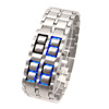 LED Watch Silver Blue